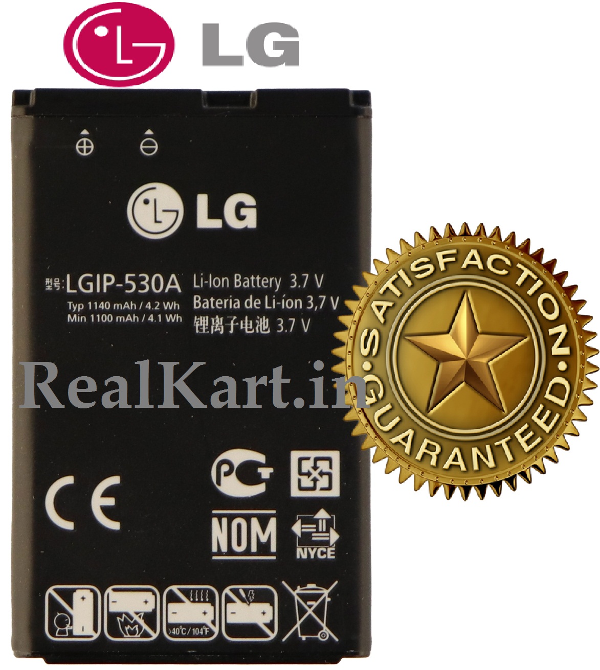 Batteria Originale LG LGIP-531A 950mAh Per A170, KU250, GM205, GS101, T500, GB100 E Altri