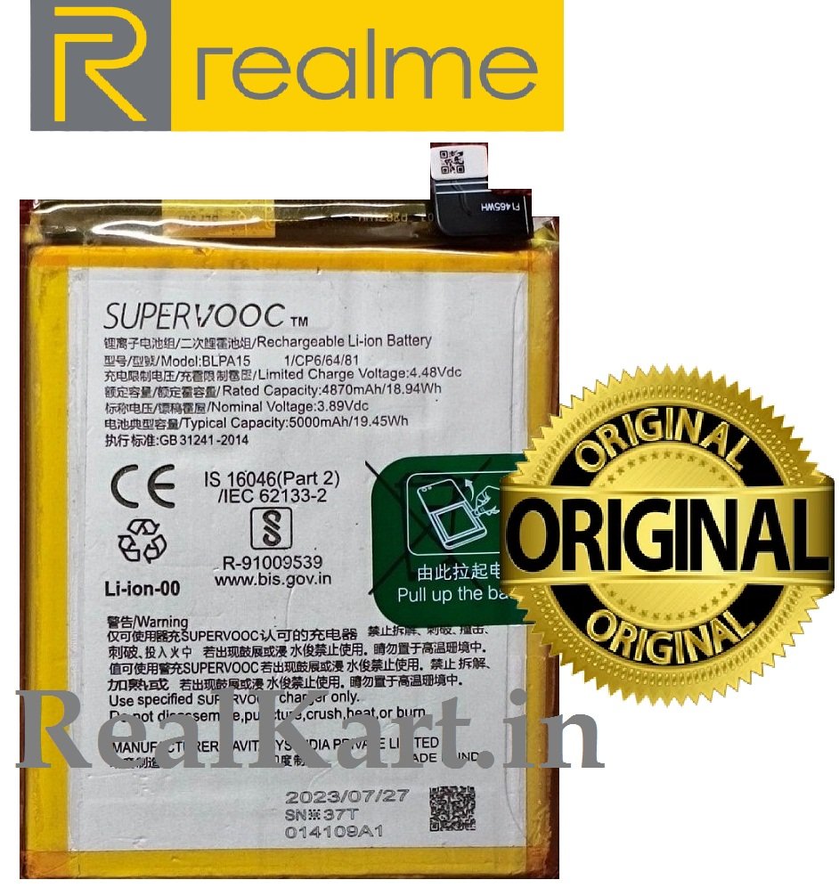 Batería BLPA15 De Repuesto Para Oppo Realme 11 Pro 4G/5G – 5000 MAh Con Kit De Herramientas