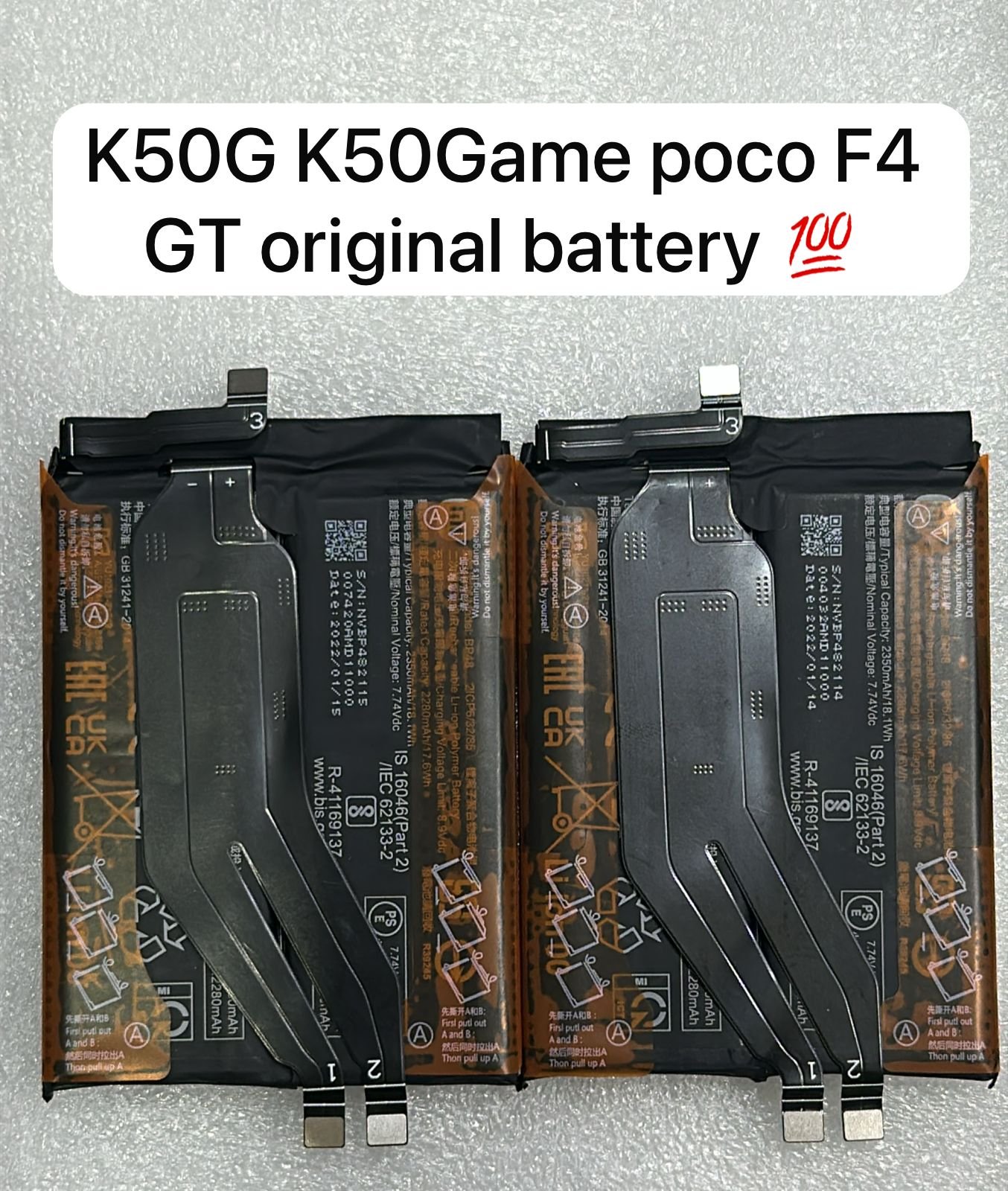 100% Original Brand New Xiaomi BP48 battery for Xiaomi Poco F4 GT ...