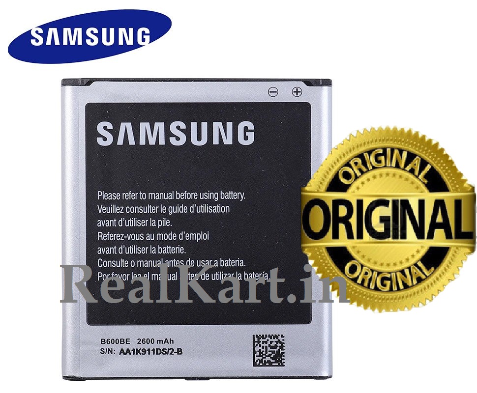 Applicable Admission Cilia 100% ORIGINAL SAMSUNG GALAXY S4 I9500 BATTERY B600BE - 2600mAh - Realkart.in