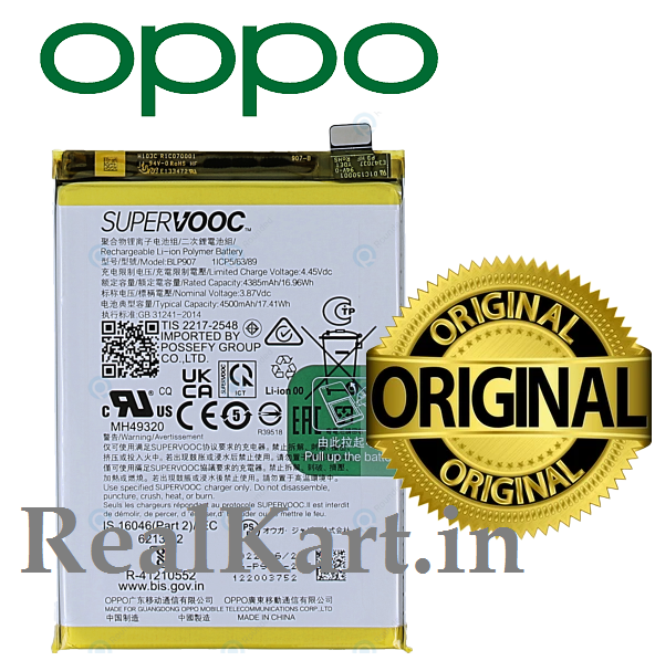 Original Oppo BLP907 Battery For Reno7 4G / Reno7 Z 5G / Reno8 LITE ...